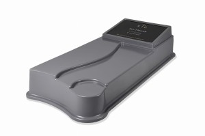 Nagrobek plastikowy - pomnik HARMONY szary i tablica czarna 