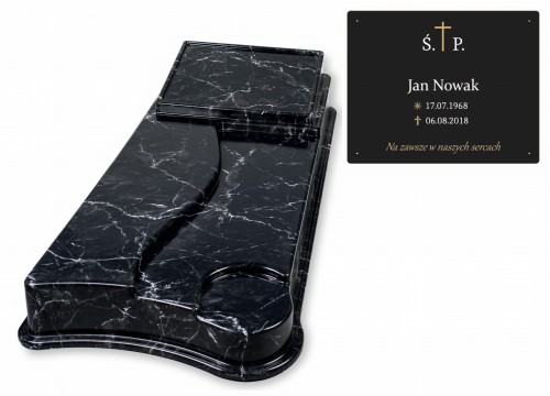 Pomnik Harmony ciemny marmur ACH-3 z tablicą