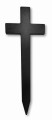 Krzyż plastikowy duży czarny