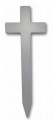 Krzyż plastikowy duży szary